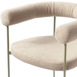 Cadeira Curva Aveia Base Aço Carbono Taupe - 73953
