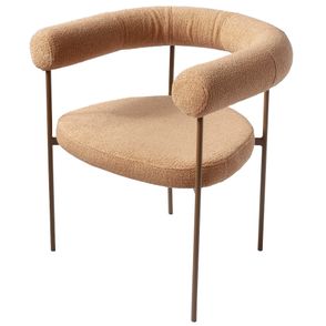 Cadeira Curva Outono Base Aço Carbono Marrom - 73956