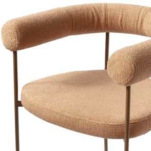 Cadeira Curva Outono Base Aço Carbono Marrom - 73956
