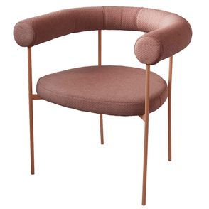 Cadeira Curva Figo Base Aço Carbono Terracota - 73965