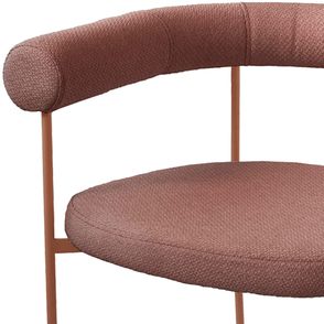 Cadeira Curva Figo Base Aço Carbono Terracota - 73965