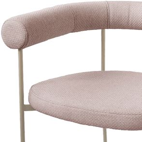 Cadeira Curva Quartzo Base Aço Carbono Taupe - 73966