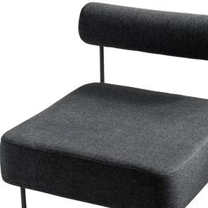 Poltrona Rolinho Chumbo Aço Carbono Preto - 74016