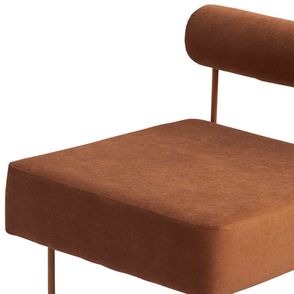 Poltrona Rolinho Sarja Argila Aço Carbono Terracota - 74017
