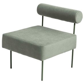 Poltrona Rolinho Sarja Sálvia Aço Carbono Verde - 74019