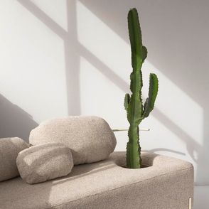 Sofá Lajedo Quartzo Aço Carbono Terracota 172cm - 74043