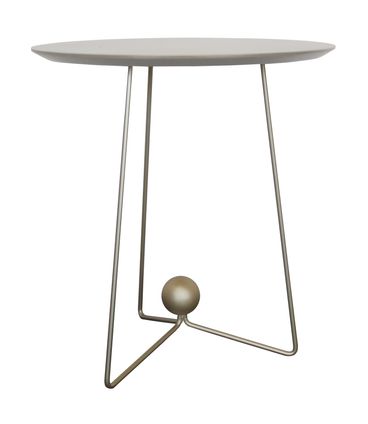 Mesa Lateral Orquídea Baixa Tampo Fendi Claro Base Bronze Light 45 cm - 73000