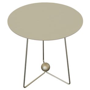 Mesa Lateral Orquídea Baixa Tampo Fendi Claro Base Bronze Light 45 cm - 73000