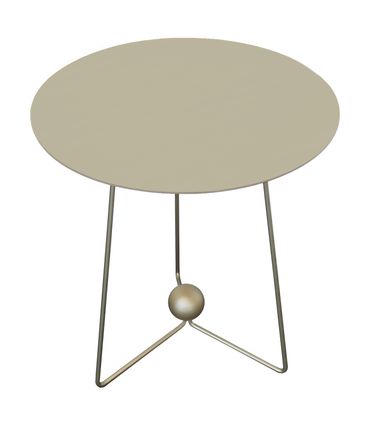 Mesa Lateral Orquídea Baixa Tampo Fendi Claro Base Bronze Light 45 cm - 73000