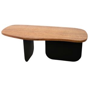 Mesa de Centro Stone G Cumaru Amarelo Base Preto - 74090