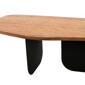 Mesa de Centro Stone G Cumaru Amarelo Base Preto - 74090