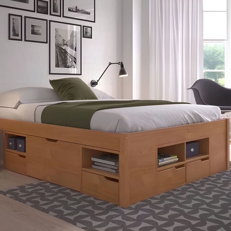 CamaCharmeCasalcorAmendoacom4Gavetase12Nichos199cm73810