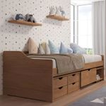 SofaCamaFloroSolteirocorAmendoacom4Gavetase1Gavetao193cm73811