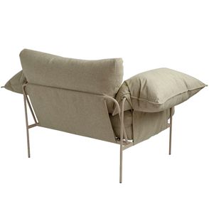 Poltrona Asa Dark Sage Base Aço Carbono Taupe - 74290