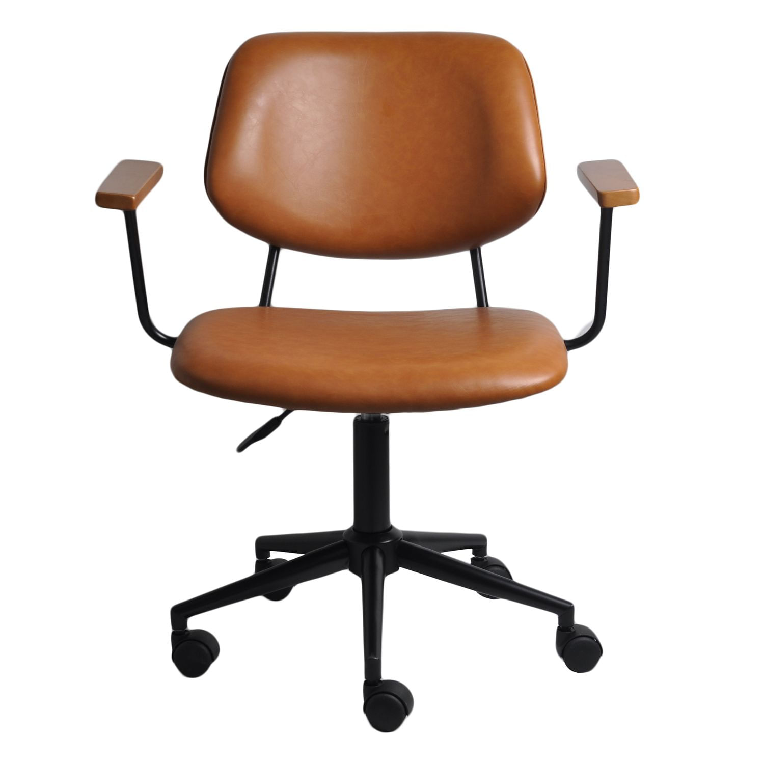 Cadeira-Office-Riga-com-Braco-Courino-Caramelo-com-Base-Rodizio-Preta---74360-
