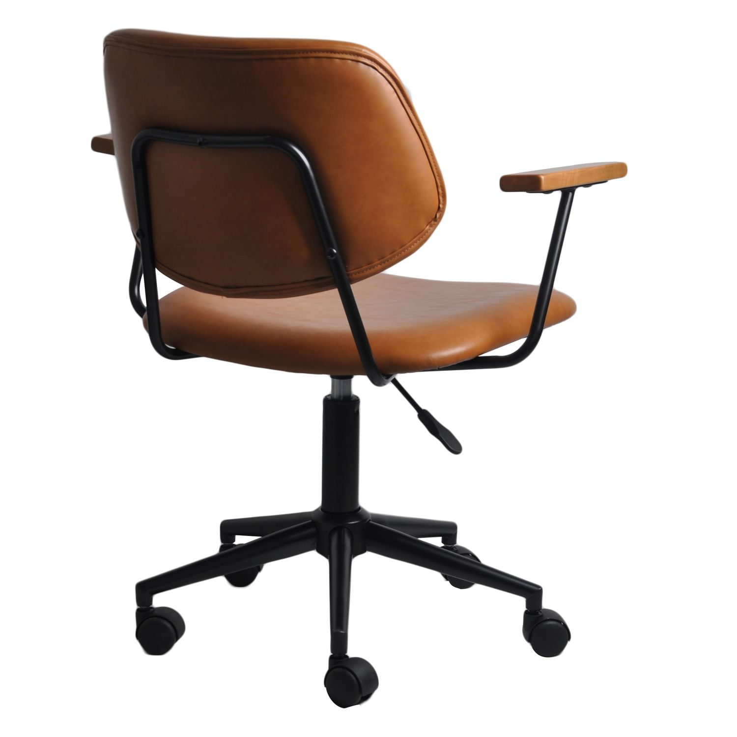 Cadeira-Office-Riga-com-Braco-Courino-Caramelo-com-Base-Rodizio-Preta---74360-