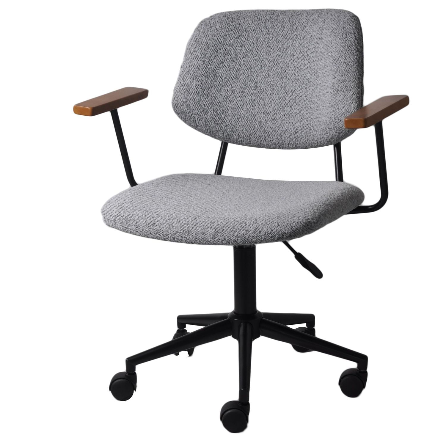 Cadeira-Office-Riga-com-Braco-Tecido-Cinza-com-Base-Rodizio-Preta---74361