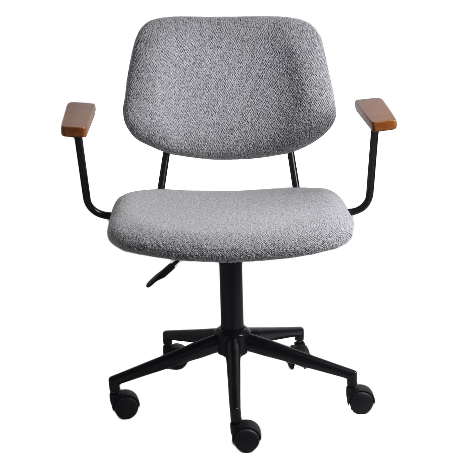 Cadeira-Office-Riga-com-Braco-Tecido-Cinza-com-Base-Rodizio-Preta---74361