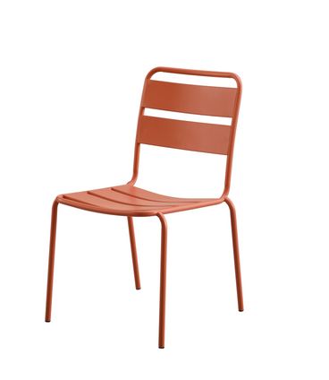 Cadeira Bora Sem Braco Estrutura em Aco com Pintura cor Coral - 74362