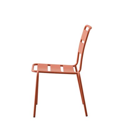 Cadeira Bora Sem Braco Estrutura em Aco com Pintura cor Coral - 74362