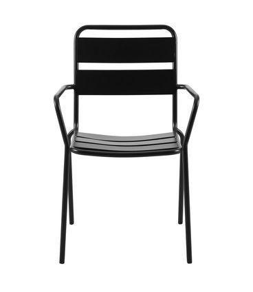 Cadeira Bora Com Braco Estrutura em Aco com Pintura cor Preto - 74365