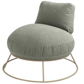 Poltrona Disk Sarja Sálvia Base Aço Carbono Taupe - 74317