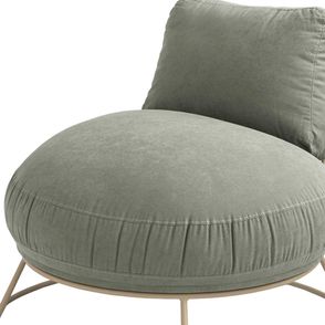 Poltrona Disk Sarja Sálvia Base Aço Carbono Taupe - 74317