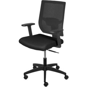 Cadeira Office Atenas Baixa Tela Mesh Preta com Base Rodizio Preta - 74401