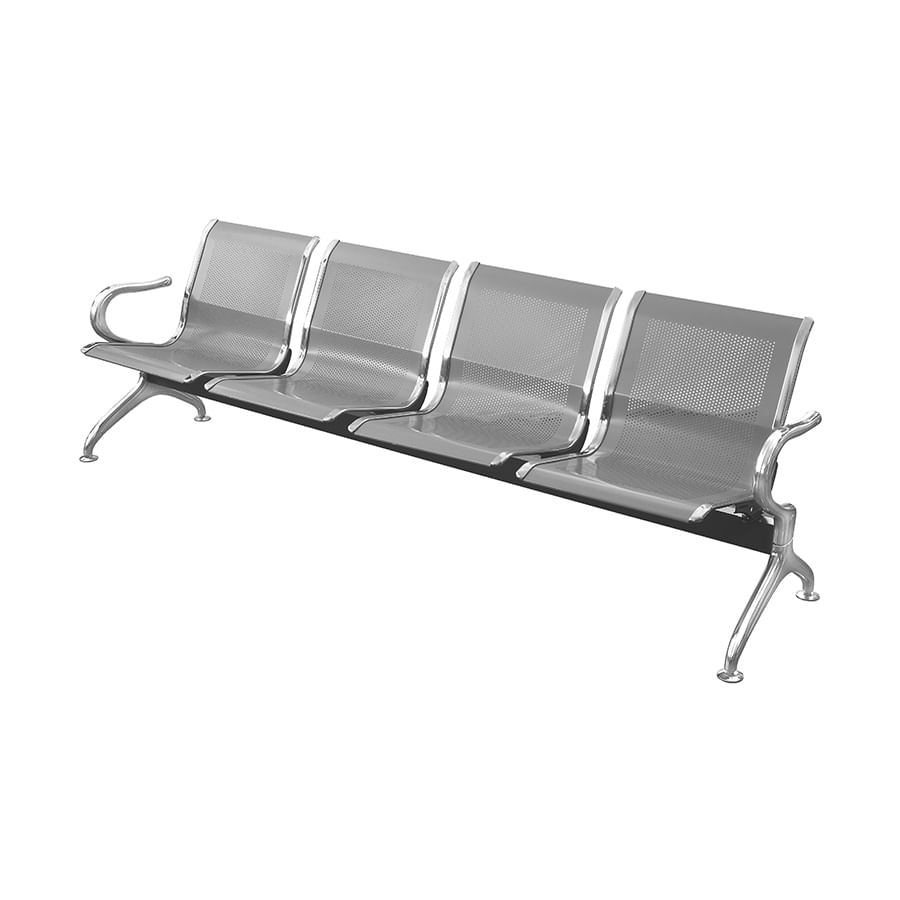 Longarina-Montreal-4-Lugares-Cinza-e-Estrutura-Aco-Cromado-215-cm---74404