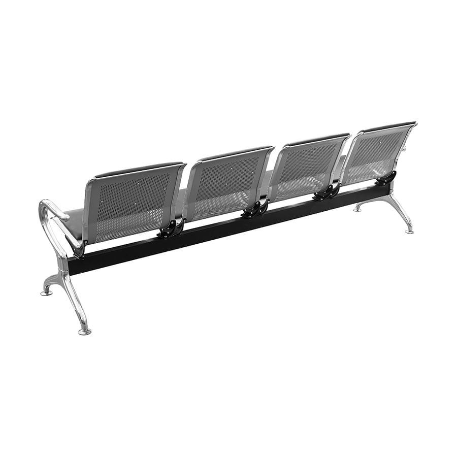 Longarina-Montreal-4-Lugares-Cinza-com-Almofada-Estrutura-Aco-Cromado-215-cm---74405