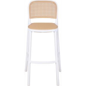 Banqueta Amis Palha Sextavada com Estrutura Polipropileno Branco 104 cm - 74410