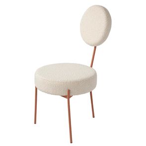 Cadeira Malmo Bouclé Base Aço Carbono Terracota - 74436