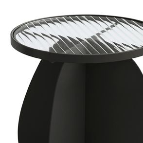 Mesa de Apoio Carambola Baixa Base Aço Carbono Preto - 74450