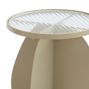 Mesa de Apoio Carambola Baixa Base Aço Carbono Taupe - 74452
