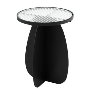 Mesa de Apoio Carambola Alta Base Aço Carbono Preto - 74460