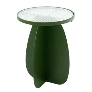 Mesa de Apoio Carambola Alta Base Aço Carbono Verde - 74461