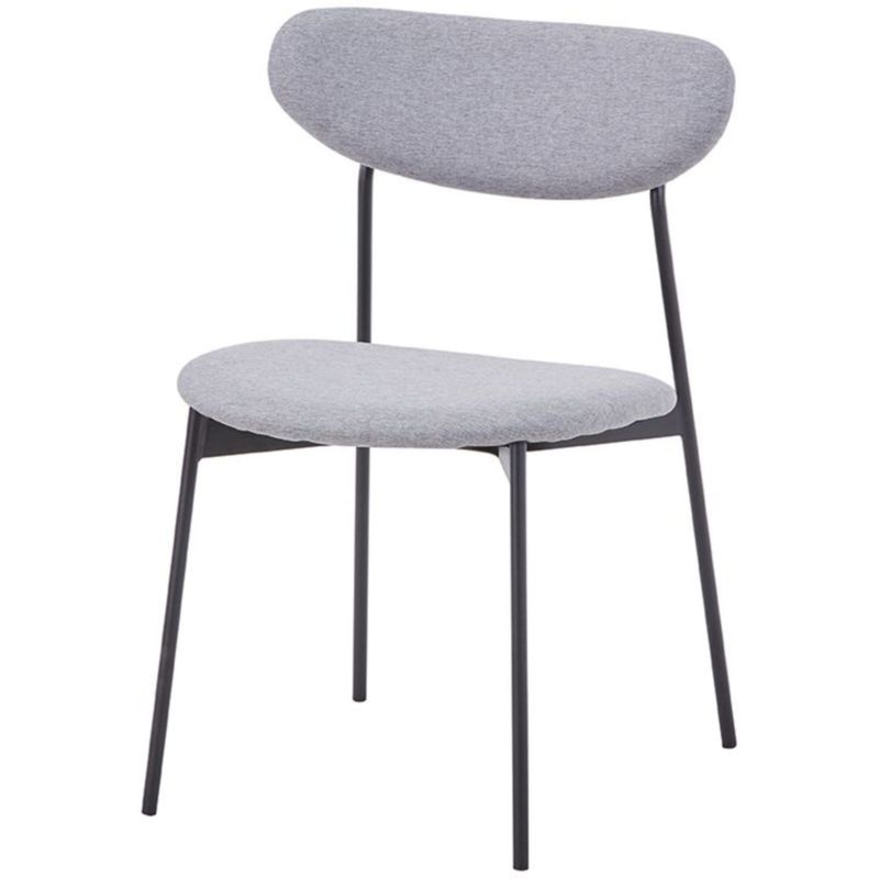 CadeiraNataliaEstofadaTecidoCinzacomBaseAcoChampagne74455