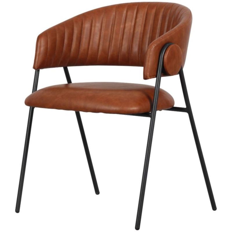 CadeiraEstelaEstofadaCourinoMarromcomBaseemAcoPreta74456