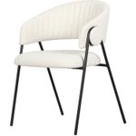 CadeiraEstelaEstofadaBoucleOffWhitecomBaseemAcoPreta74459