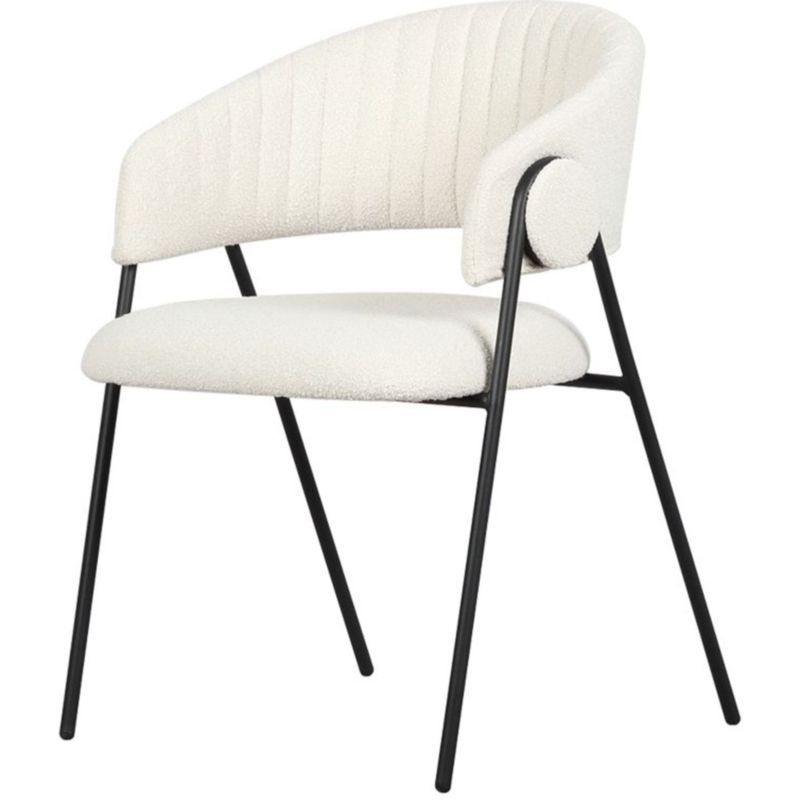 CadeiraEstelaEstofadaBoucleOffWhitecomBaseemAcoPreta74459