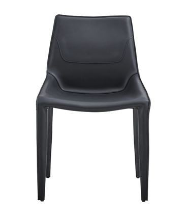 Cadeira Sienna em Courino cor Preto Estrutura Metal - 74467