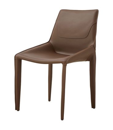 Cadeira Sienna em Courino cor Marrom Estrutura Metal - 74468