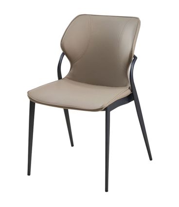 Cadeira Marcella em Courino Fendi com Base Aco Preto - 74470