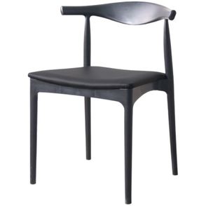Cadeira Cora Courino Preto com Estrutura Polipropileno Preto - 74490