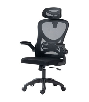 Cadeira Office Columbus Tela Mesh Preta com Apoio de Cabeça e Base Preta - 74521