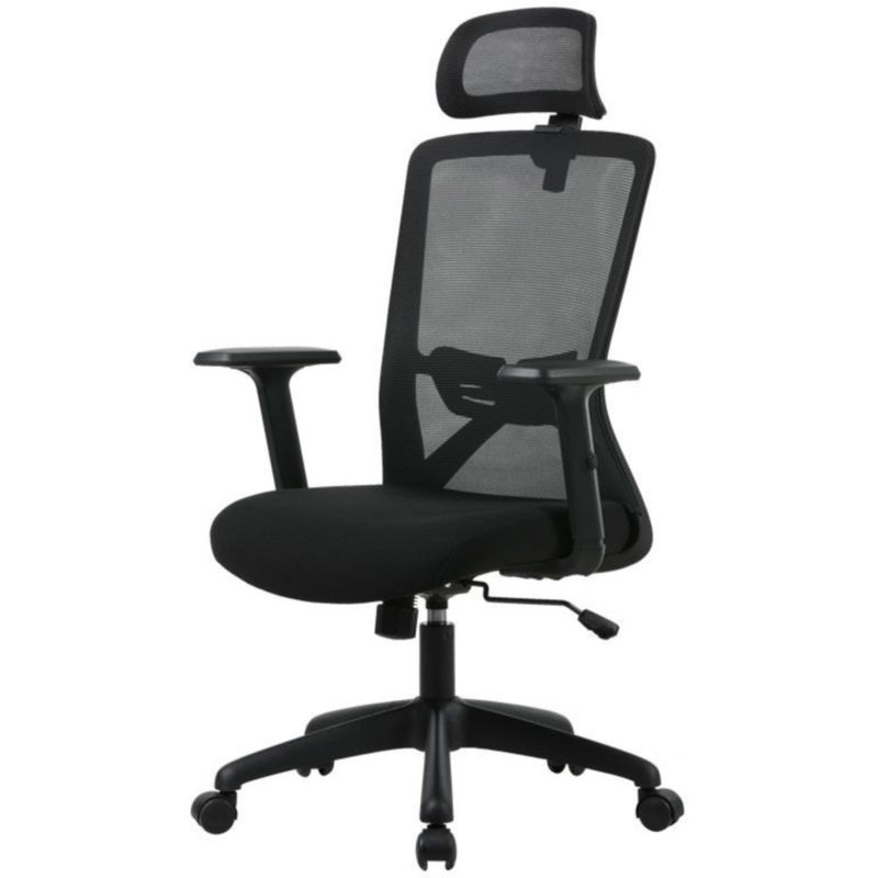 CadeiraOfficeDallasTelaMeshPretacomApoiodeCabecaeBasePreta74523