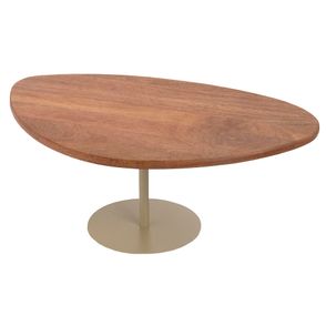 Mesa de Centro Orgânica G Tampo Cumaru Base Taupe - 74687