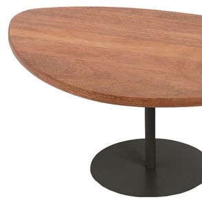 Mesa de Centro Orgânica G Tampo Cumaru Base Preto - 74689