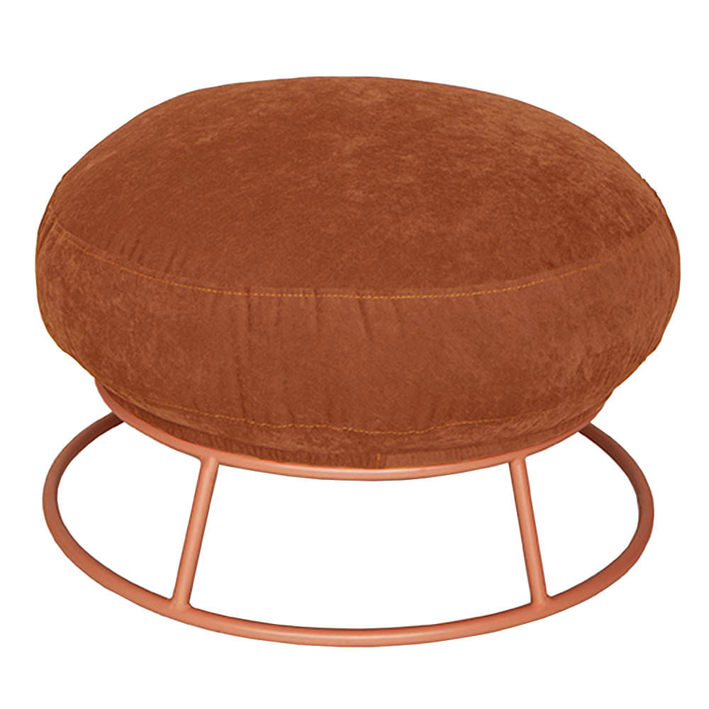 Puff Disk Sarja Argila Base Aço Terracota 60cm - 74740