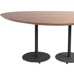 Mesa Jantar Orgânica Grande Aço Preto Tampo Cumaru Amarelo 180cm - 74786